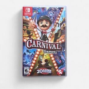 “Carnival” Game cartridge with case for the Nintendo Switch.